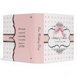 Wedding Photo Book Binder - French Bow  Dot Swirl