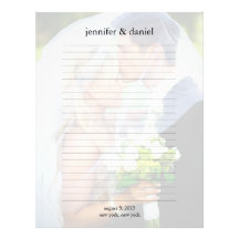 Wedding Photo Guest Book Lined Pages Letterhead Template