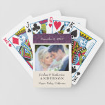 Wedding Photo Personalized Playing Cards