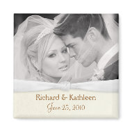 Wedding Photo - Save the Date Square Magnet magnet