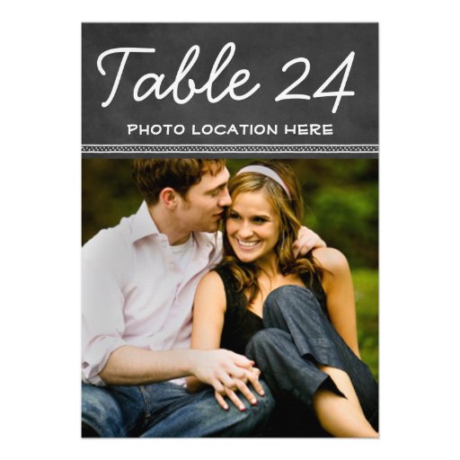 Wedding Photo Table Number Cards | Chalkboard