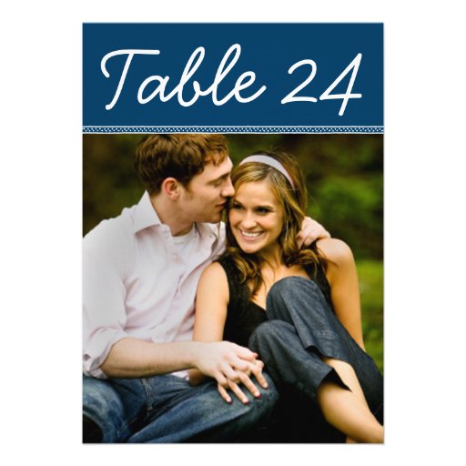 Wedding Photo Table Number Cards | Custom Template (front side)