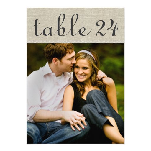 Wedding Photo Table Number Cards | Rustic Charm