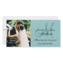 Wedding Photo Thank You Cards with Monogram photocard