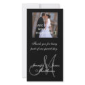 Wedding Photo Thank You Message Monogram Names photocard