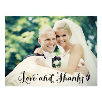 Wedding Photo Thank You Note Cards | Postcard