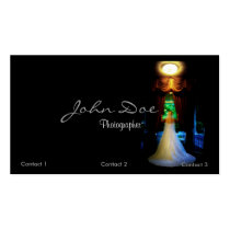 Wedding Photographer Business card with bride business cards
