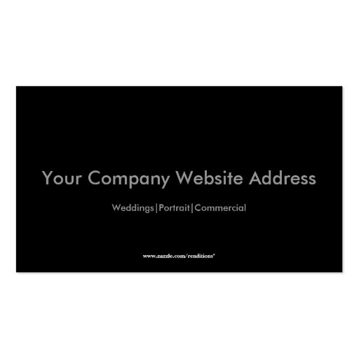 Wedding Photography Business card (back side)