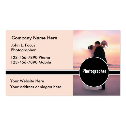 Wedding Photography Business Cards (front side)