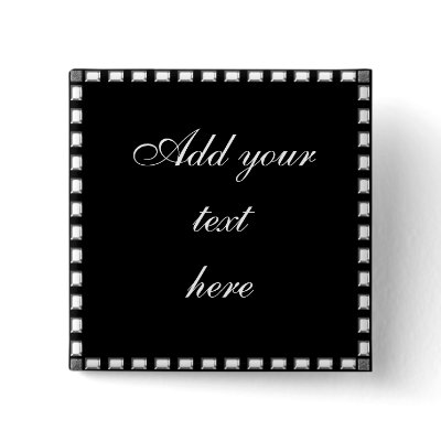 Wedding  Pin Printed Crystal Stone Border