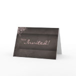 wedding, pink, brown, invitation, card, greeting,