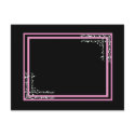 WEDDING - Pink Frames with Hearts and Leaves postcards