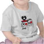 Wedding Pirate Skulls Black t-shirts