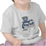 Wedding Pirate Skulls Blue t-shirts