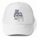 Wedding Pirate Skulls Lavender Hat hats