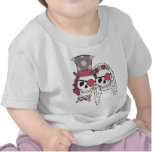 Wedding Pirate Skulls Mulberry t-shirts