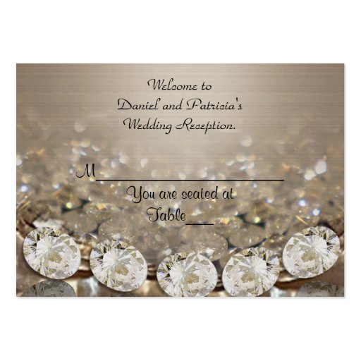 Wedding Place cards Diamonds Business Card