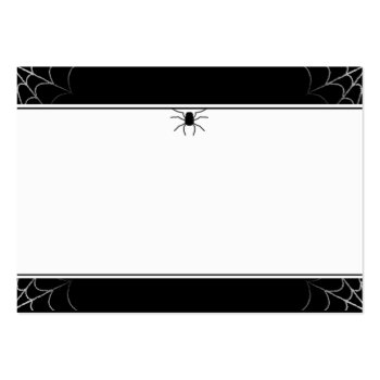 Wedding Place Cards Spider & Web Blank Large Business Card by juliea2010 at Zazzle