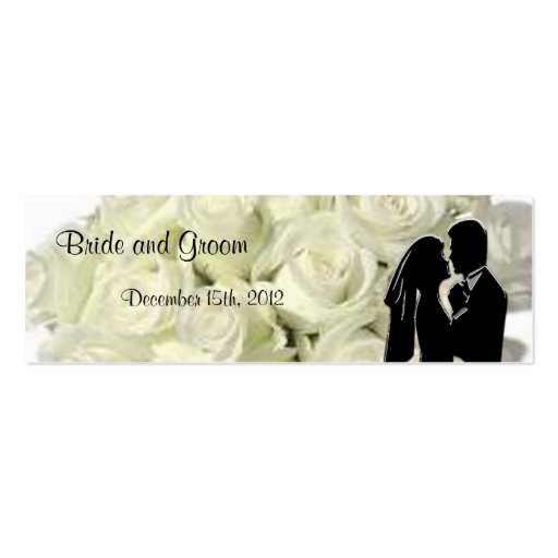 Wedding Place Cards Template Business Card (back side)