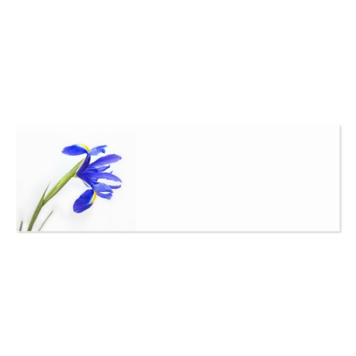 Wedding Place Name Card - purple iris flower Business Card Template (front side)