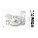 Wedding Place Setting Invitation postage