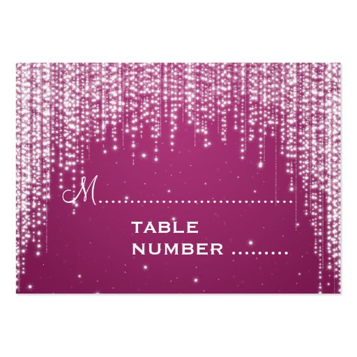 Wedding Placecards Night Dazzle Berry Pink Business Cards (front side)