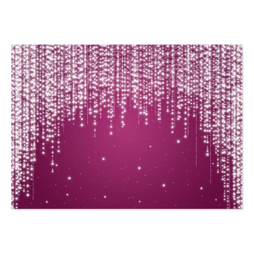 Wedding Placecards Night Dazzle Berry Pink Business Cards (back side)