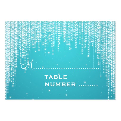 Wedding Placecards Night Dazzle Blue Business Cards (front side)