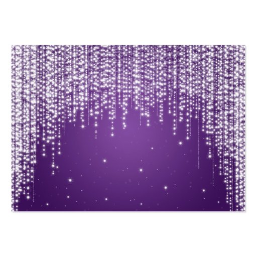 Wedding Placecards Night Dazzle Purple Business Card (back side)