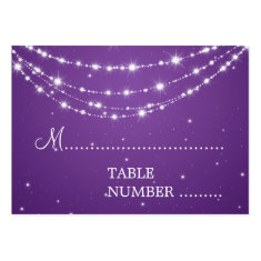 Wedding Placecards Sparkling Chain Purple Business Card