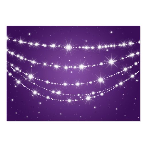 Wedding Placecards Sparkling Chain Purple Business Card (back side)
