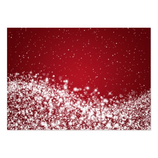 Wedding Placecards Sparkling Wave Red Business Card Templates (back side)