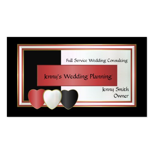 Wedding Planner Business Card (front side)
