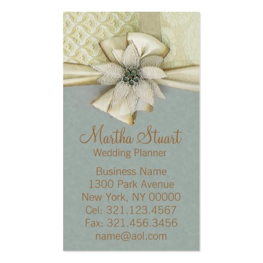Wedding Planner ~ Business Card (back side)