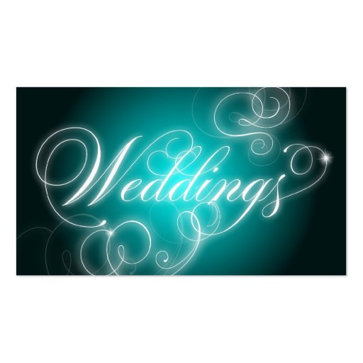Wedding Planner Business Card Elegant Flourish (front side)