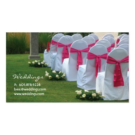 Wedding Planner Business Card Pink 2