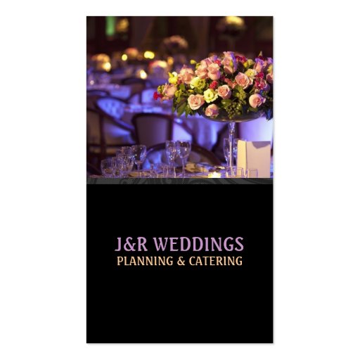 Wedding Planner, Catering, Food, Restaurant, Business Card Templates (front side)