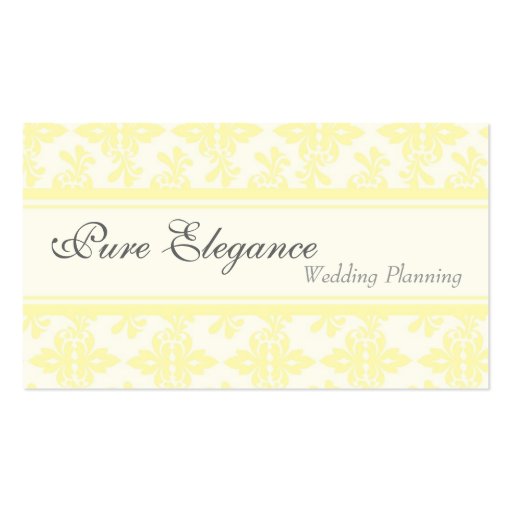 Wedding Planner Damask Filigree Business Card (front side)