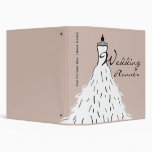 Wedding Planner - Feathery Wedding Dress 3 Ring Binder