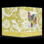 Wedding Planner Gold Lime Damask  Engagement Photo