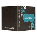 Wedding Planner hibiscus mocha binder