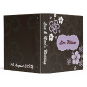 Wedding Planner hibiscus mocha binder