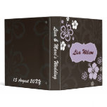 Wedding Planner hibiscus mocha binders