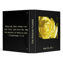 Wedding Planner Orange Rose Photo and Quote Binder