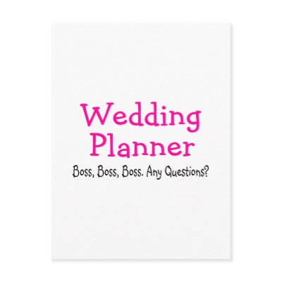 Wedding Planner Postcard
