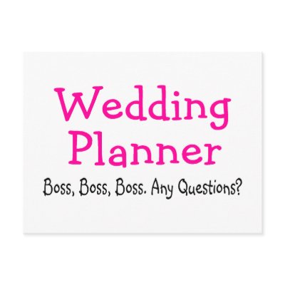 Wedding Planner Post Card