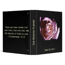 Wedding Planner Purple Rose Photo and Quote Binder
