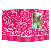Wedding Planner Raspberry Paisley Engagement Photo binders by samack Wedding Planner Raspberry Paisley Engagement Photo binders