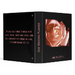 Wedding Planner Rose Photo and Love Quote Binder