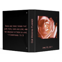 Wedding Planner Rose Photo and Love Quote Binder